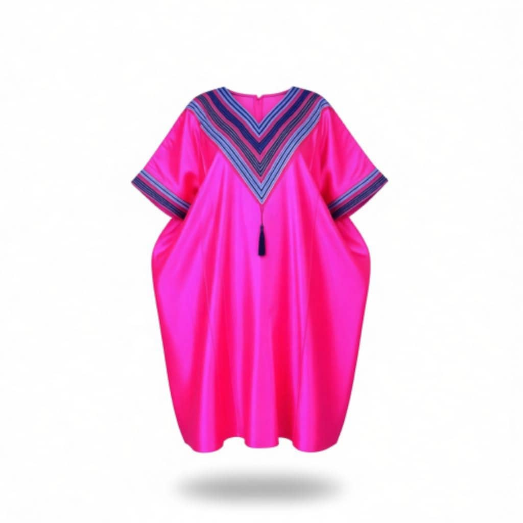 Fuchsia Radiance Kaftan: Shimmering Oge (Beauty) Dress